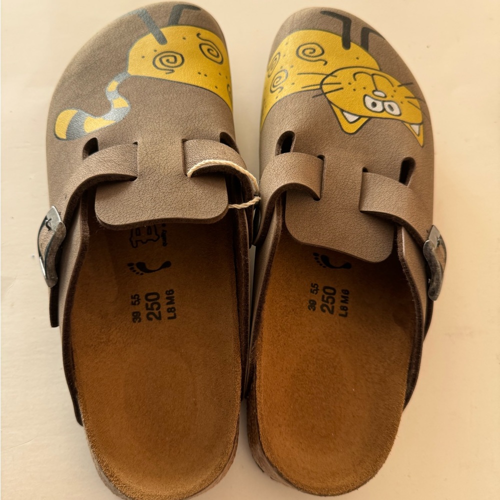 Birkenstock Birki's Cat Boston Clog. Woodby. Kitty Lover. Unique. Size: 8, 39 - Picture 4 of 9